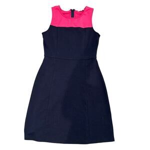 41 Hawthorn Women's Dress Pink Navy Blue Fit & Flare Cocktail Sleeveless sz M